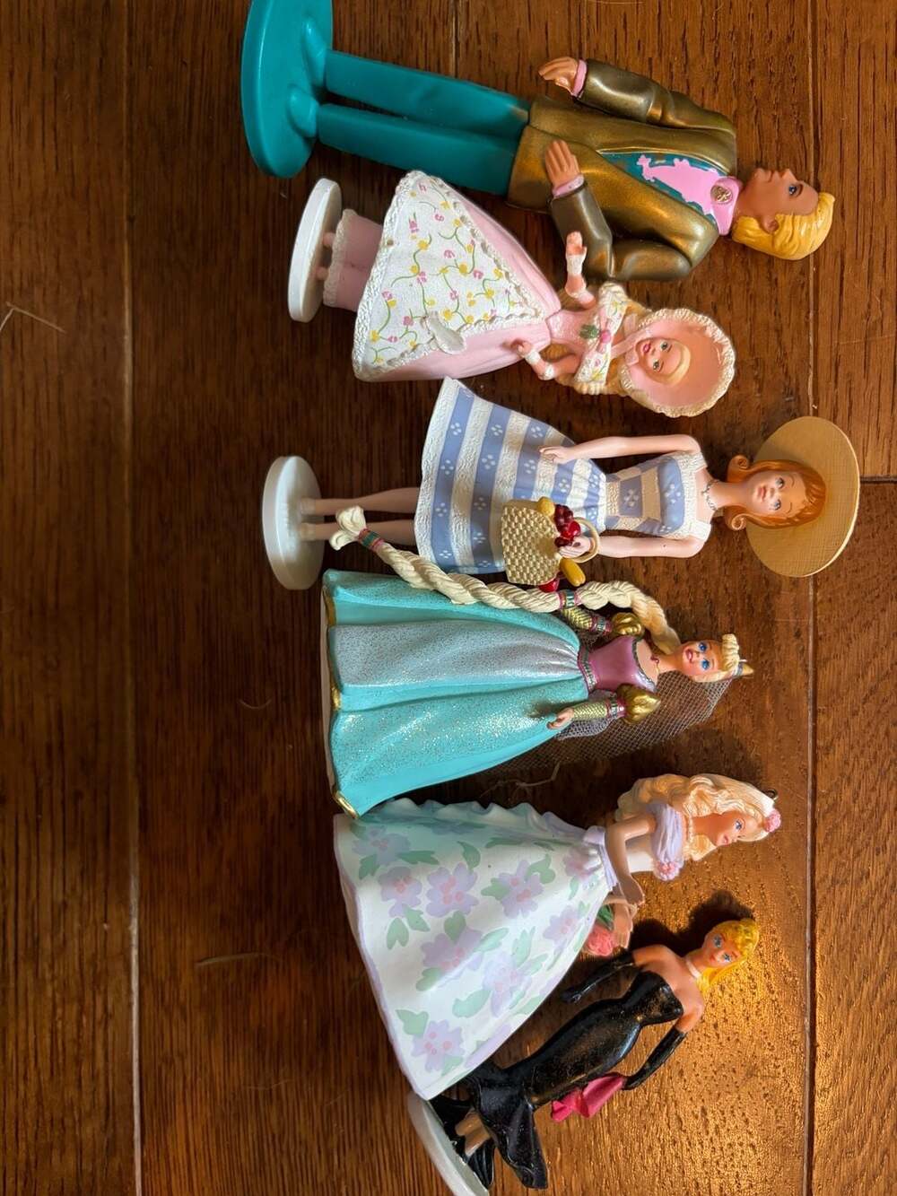 Mattel Hallmark Barbie Keepsake Ornament Lot Of 6 Vintage Figurine